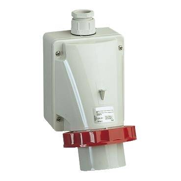 Schneider Electric 83570, Duvar Fişi, 32 Amper, Trifaze, 3P, IP67, Vidalı Bağlantı - 1
