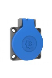 Bemis BY8-1402-2700 1x16A 2P+E 200 250V IP44 Plastik Monofaze Yatay Girişli Pano Prizi