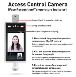 CCTV CAMERA SIP-AC703 (SIP-AC703 + braketi 7 "LCD sıcaklık algılama yüz tanıma kızılötesi kamera erişim kontrol sistemi zaman katılım) - 6