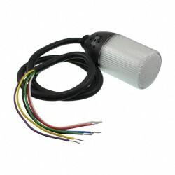 Emas IF5M220ZM05- IF Serisi Çok Renkli 24V DC Buzzerlı Sabit PLC Uyumlu M22 Vidalı LED İkaz 55mm