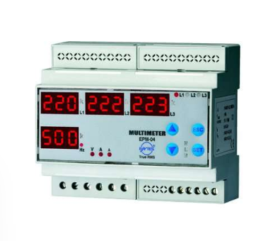 ENTES ELEKTRONİK EPM04, elektrik panolarındaki akım, gerilim ve frekans gibi elektriksel değerleri hassas bir şekilde ölçen dijital bir ölçü cihazıdır - 1