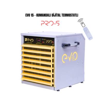 Evo 15 PROs - 15 kw Kumandalı ve Dijital Endüstriyel Elektrikli Fanlı Isıtıcı - 1