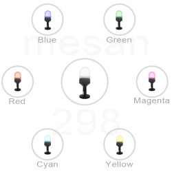MESAN MS 293.12-24VAC/DC Ø70 RGB LED Işıklı Kolon Kontak Tip Buzzer Devrilme Aparatı - 2