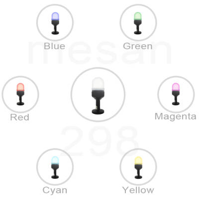 MESAN MS 293.12-24VAC/DC Ø70 RGB LED Işıklı Kolon Kontak Tip Buzzer Devrilme Aparatı - 2