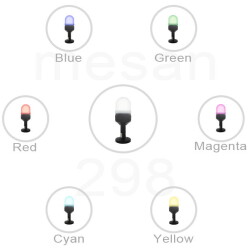MESAN MS 293.12-24VAC/DC Ø70 RGB LED Işıklı Kolon Kontak Tip Buzzer Devrilme Aparatı - 6