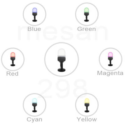 MESAN MS 293.12-24VAC/DC Ø70 RGB LED Işıklı Kolon Kontak Tip Buzzer Devrilme Aparatı - 6