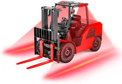 MESAN MS 481.12-80VDC Forklift Red Zone Çizgi Lamba 18W Kırmızı - 6