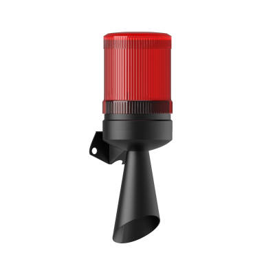 MESAN MS 5828.1.24VDC Ø70 Yanıp Sönen Ampul 2 Ses Borulu Elektronik Siren Duvar Montaj - 1