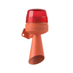 MESAN MS 5840.1.110-230VAC Ø70 LED Multifonksiyon 10 Ses Borulu Elektronik Siren Duvar Montaj