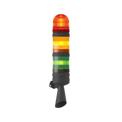 MESAN MS 5844.1.3.2.12-24VAC/DC Ø70 3 Kat LED Multifonksiyon 2 Ses Borulu Elektronik Siren Duvar Montaj - 2