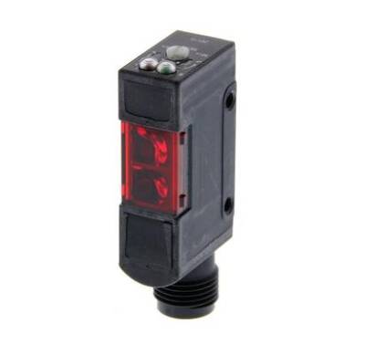 Omron  E3SAD66, Fotoelektrik sensör, cisimden yansımalı, 200mm, DC, 3 telli, NPN, dikey, M12 geçmeli - 1