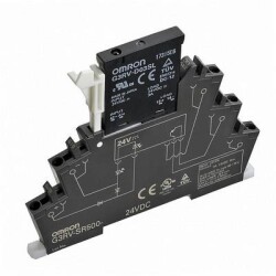 Omron G3RVSR500AL DC24, Slimline SSR 6mm, dahil. soket, AC çıkış TRIAC, 2A, Push-in terminaller, 24V DC, Non Zero-cross