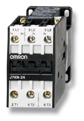 Omron J7KN22D0124D, Güç kontaktörü, motor kontaktör, 3 kutup, 11 kW, 22 A (AC3, 400 VAC), 1 NK yardımcı kontak, 24 VDC - 1