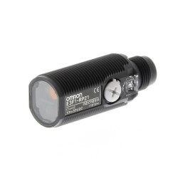 Omron E3F1RP21 OMI PES Fotoelektrik sensor, M18 eksenel, plastik govde, kirmizi LED, reflektorlu, 0.1-3m, PNP, L-ON/D-ON secilebilir, M12 konnektor