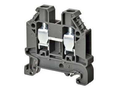 Omron XW5TS60111, Terminal Bloğu, Vidalı, 2 Kutuplu, 1kV, 41A, 6mm², Koyu Gri - 1