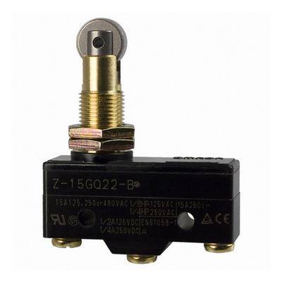Omron Z15GQ8B, Genel amaçlı temel anahtar, yüksek çalıştırma kuvveti, panel montajlı piston, SPDT, 15A  - 1