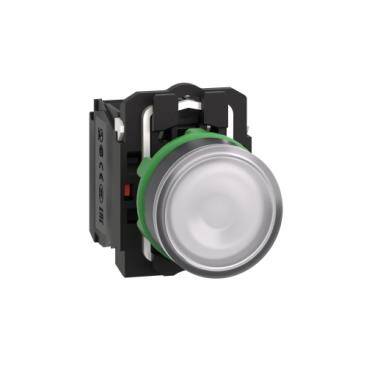 Schenider Electric XB5AW31B5, beyaz sıva altı eksiksiz ışıklı Buton yaylı dönüş 1NA+1NK 24V - 1