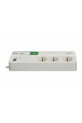 Schneider APC PM6U-GR 230V 6lı 2 Usb Hızlı Şarj Çıkışlı Akım Korumalı Priz - 1