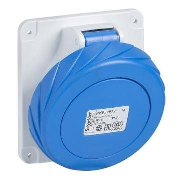 Schneider Electric 81228, PratiKa Eğik Makina Prizi, 63A - 200..250V AC - 1