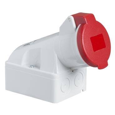 Schneider Electric, 83120 PratiKa Eğik Duvar Prizi - 32A -3P- 200..250 V AC - IP44 - 1