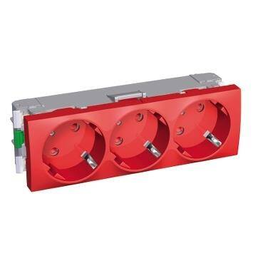 Schneider Electric ALB45264, Altira - Çocuk Korumalı 45 Eğimli Üçlü Topraklı Priz - Kırmızı - 1