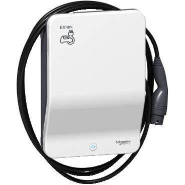 Schneider Electric EVB1A22PCKI, EVlink Smart Wallbox - 22 kW - T2 kablolu - Anahtar - 1