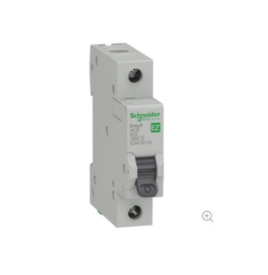 Schneider Electric EZ9F26125, Easy9 MCB 1P 32A B 6000A 230V Miniature Circuit Br - 1