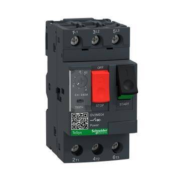 Schneider Electric GV2ME04 TeSys GV2-Devre kesici-termal manyetik-0,4...0,63 A -vida kelepçesi terminalleri - 1