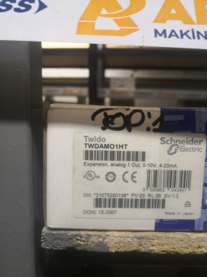 Schneider Electric TWDAMO1HT, Twido analog çıkış modülü - 24 V DC besleme - 1 çıkış - 0-10V, 4-20 mA - 1