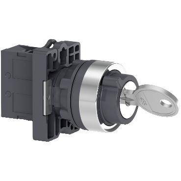 Schneider Electric XA2EG21, Kilitli buton - 2 konumlu - kalıcı - 1NA - 1