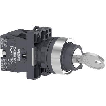 Schneider Electric XA2EG63, Kilitli buton - 2 konumlu - yay dönüşlü - 2NA - 1