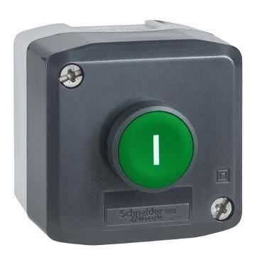 Schneider Electric XALD102, koyu gri istasyon - 1 yeşil sıva altı Buton  yaylı dönüş 1NA - 1