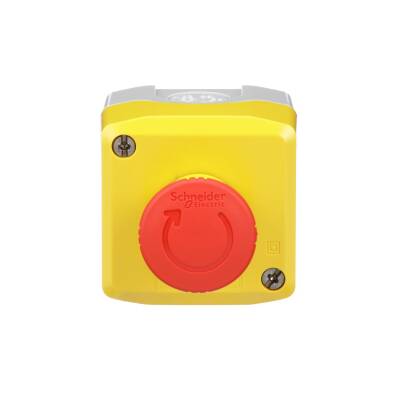 Schneider Electric XALK178, sarı istasyon - 1 kırmızı mantar kafa buton serbest bırakılan 1NK - 1