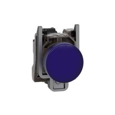 Schneider Electric XB4BVB6, 24V entegre LED'li mavi eksiksiz pilot ışığı düz lens - 1