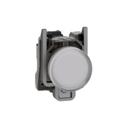 Schneider Electric XB4BVM1, 230...240V entegre LED'li beyaz eksiksiz pilot ışığı  düz lens