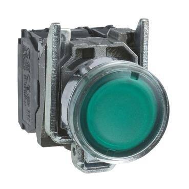 Schneider Electric XB4BW3365, yeşil sıva altı eksiksiz ışıklı Buton 22 yaylı dönüş 1NA-1NK -250V - 1