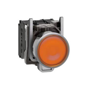 Schneider Electric XB4BW35M5, turuncu sıva altı eksiksiz ışıklı basm Buton 22 yaylı dönüş 1NA-1NK 220...240V - 1