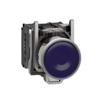 Schneider Electric XB4BW36B5, mavi sıva altı eksiksiz ışıklı Buton yaylı dönüş 1NA-1NK 24V - 1