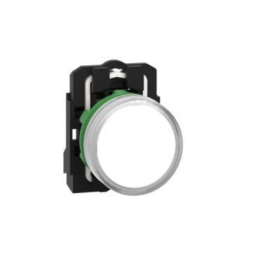 Schneider Electric XB5AVM1, 230...240V entegre LED'li beyaz eksiksiz pilot ışığı düz lens - 1