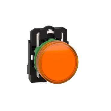 Schneider Electric XB5AVM5, 230...240V entegre LED'li turuncu eksiksiz pilot ışığı düz lens - 1