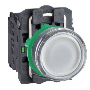 Schneider Electric XB5AW3165, beyaz sıva altı eksiksiz ışıklı Buton 22 yaylı dönüş 1NA+1NK 250V - 1