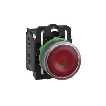 Schneider Electric XB5AW34M5, kırmızı sıva altı eksiksiz ışıklı Buton yaylı dönüş 1NA-1NK 220...240V - 1