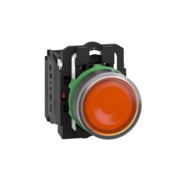 Schneider Electric XB5AW35M5, turuncu sıva altı eksiksiz ışıklı Buton yaylı dönüş 1NA-1NK 220...240V - 1