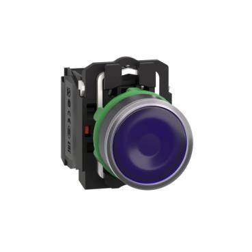 Schneider Electric XB5AW36M5, mavi sıva altı eksiksiz ışıklı Buton  yaylı dönüş 1NA-1NK 220...240V - 1
