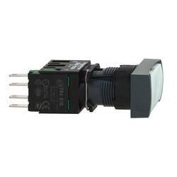 Schneider Electric XB6DA11B, beyaz dikdörtgen sıva altı eksiksiz Buton  yaylı dönüş 1NA işaretsiz - 1