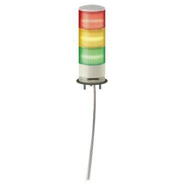Telemecanique Sensors XVGB3W, Easy Harmony XVG, Monoblok ışıklı kolon, Ø60, kırmızı turuncu yeşil, sabit ışıklı, taban montajı, IP53, 24 V AC/DC - 1
