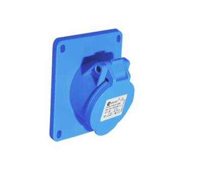 Tplast  3120-309-09000,  3X16A IP44 Yaylı Kapaklı Seyyar Priz - 1