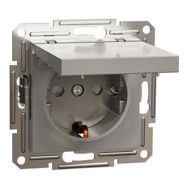 Schneider Electric EPH3100169, Asfora Bronz Kapaklı Topraklı Priz  - 1