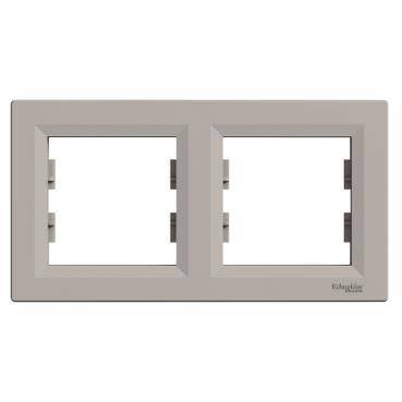 Schneider Electric EPH5800269, Asfora Bronz İkili Yatay Çerçeve  - 1