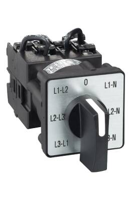 Schneider Electric K1F027MLH, 45 Derece 12A 3L ve 3L-N Pako Şalter Voltmetre - 1